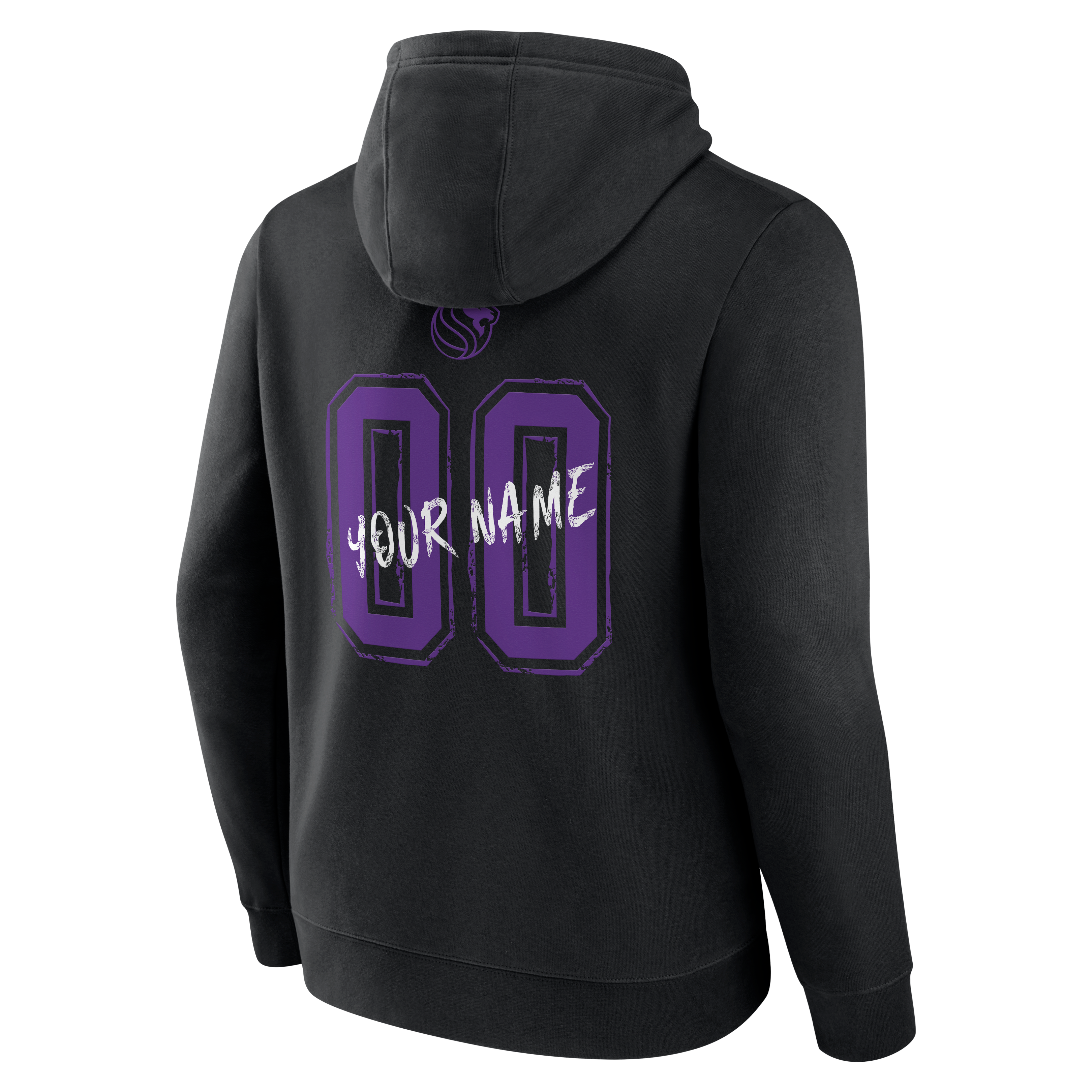 Sweat à capuche noir pour homme Sacramento Kings Hustle personnalisé avec nom et numéro