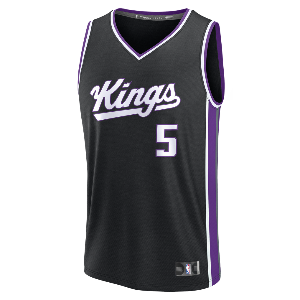 Maillot Fast Break de Darius Acuff Jr., Sacramento Kings, premier choix de la draft NBA 2026 (édition Icon), édition Fanatics, noir