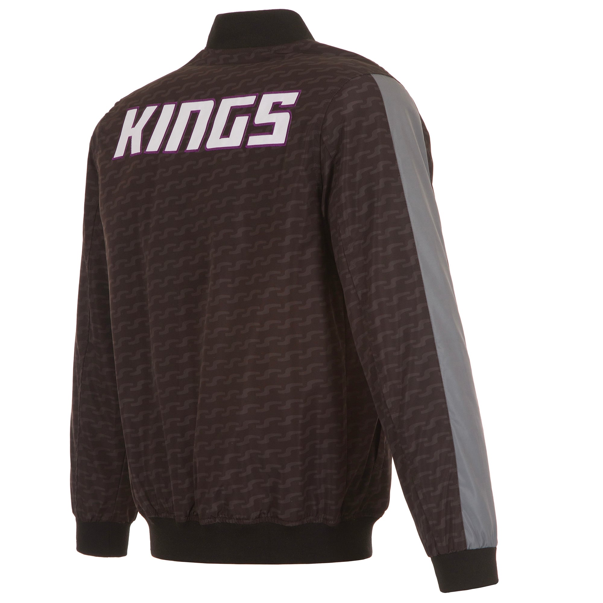 Men's JH Design Black Sacramento Kings Nylon Bomber Full-Zip Jacket