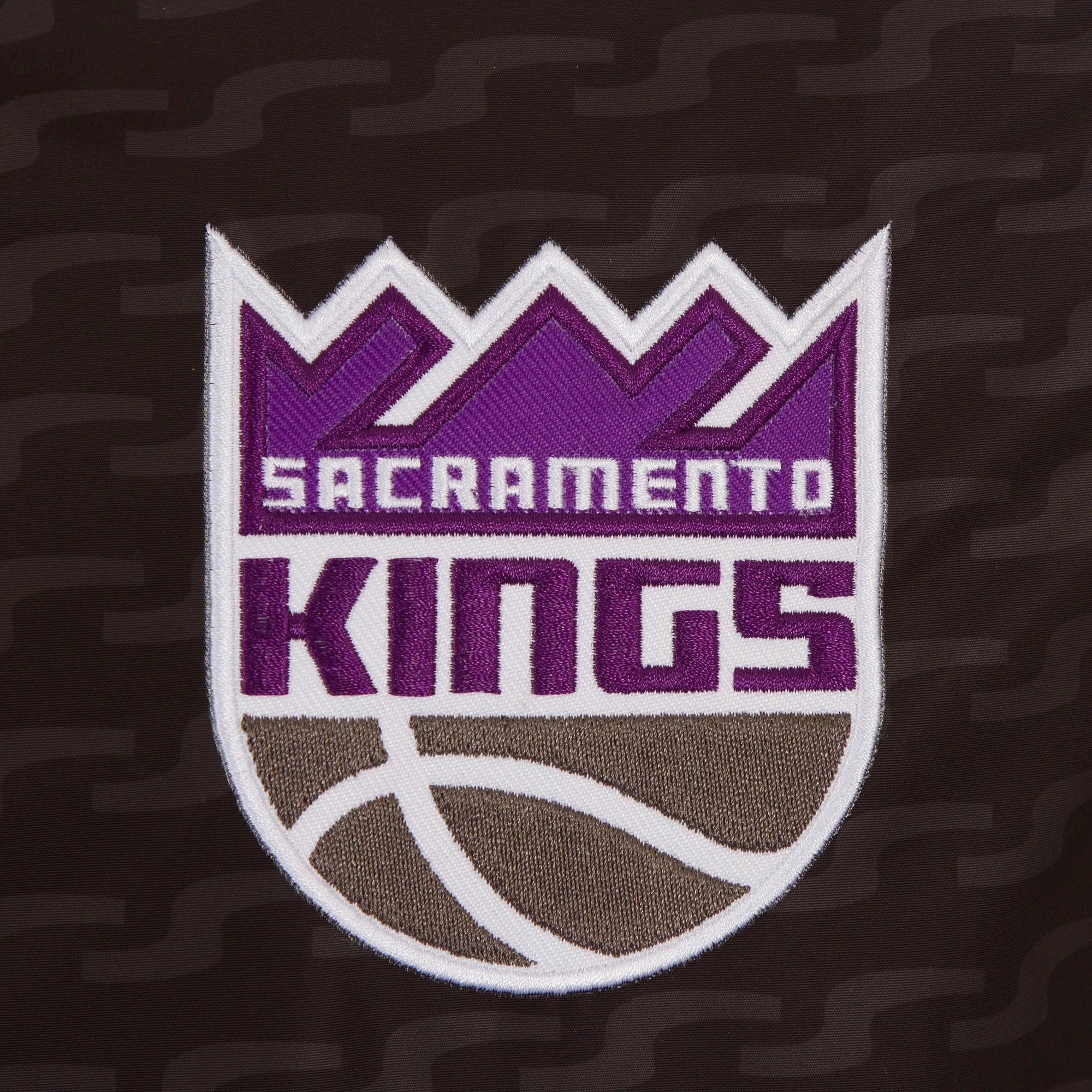 Men's JH Design Black Sacramento Kings Nylon Bomber Full-Zip Jacket