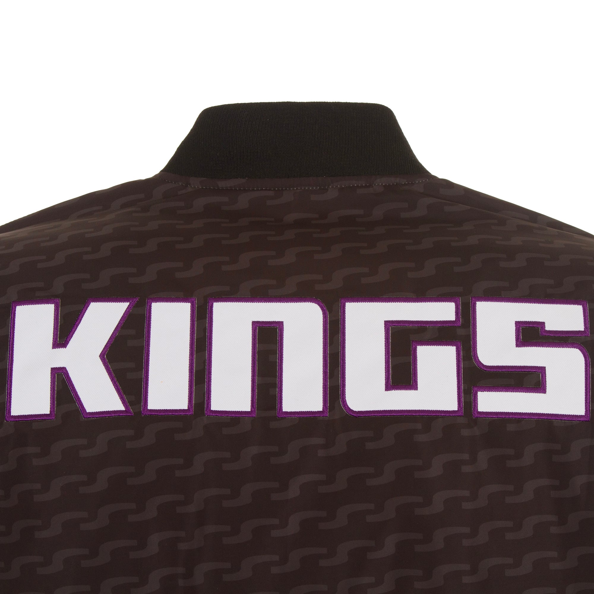 Men's JH Design Black Sacramento Kings Nylon Bomber Full-Zip Jacket