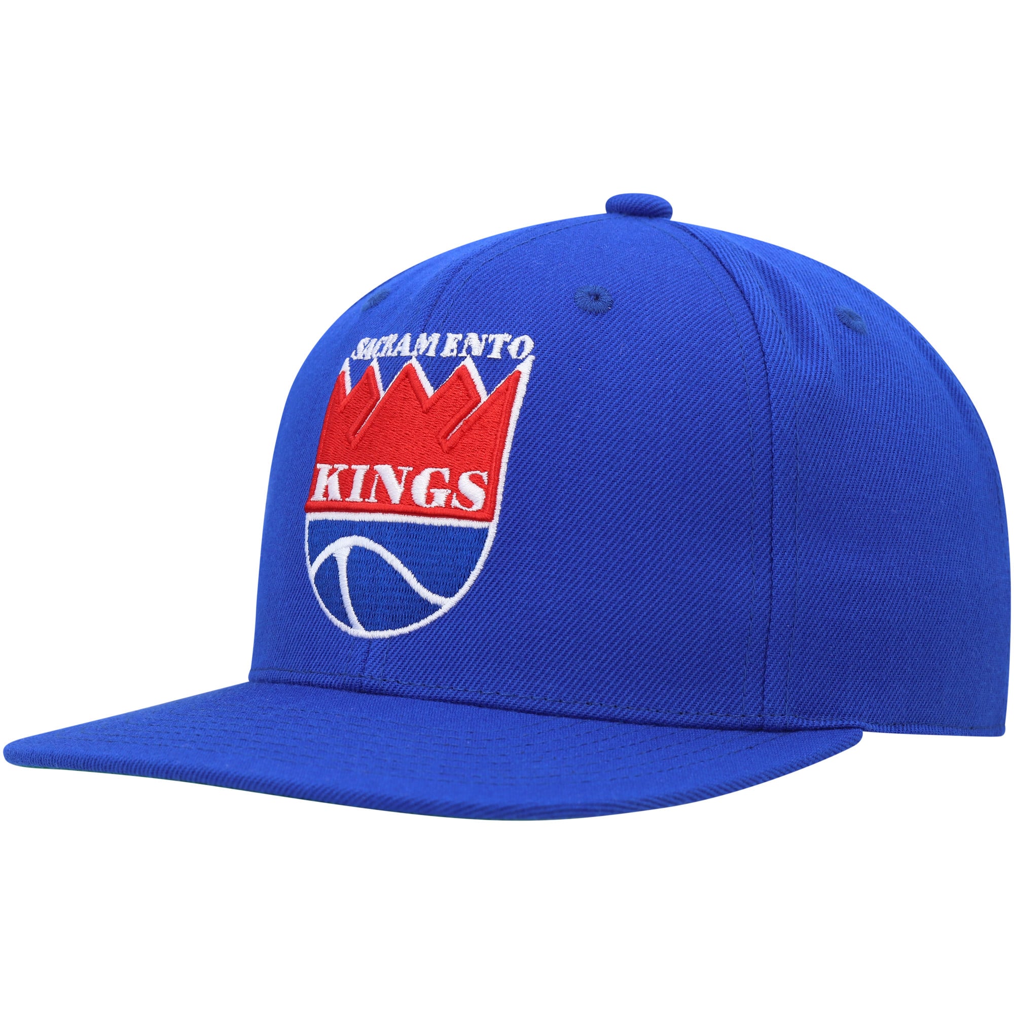 Men's Sacramento Kings Mitchell & Ness Blue Hardwood Classics MVP Team Ground 2.0 Fitted Hat