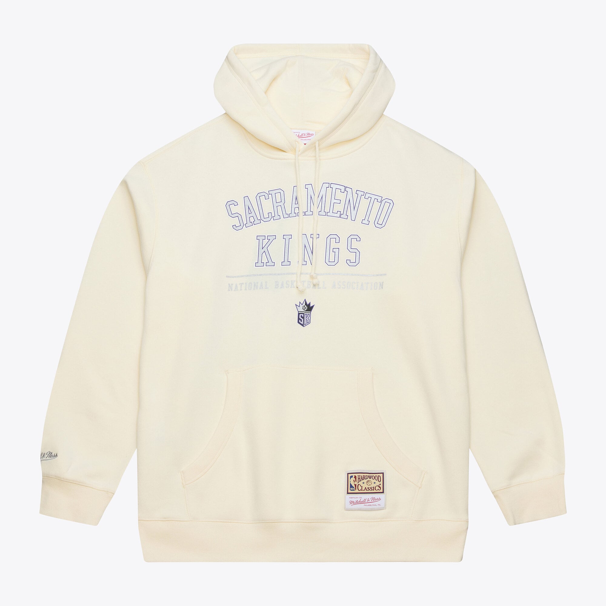 Men's Mitchell & Ness Cream Sacramento Kings Walk-Off Fleece Hoodie