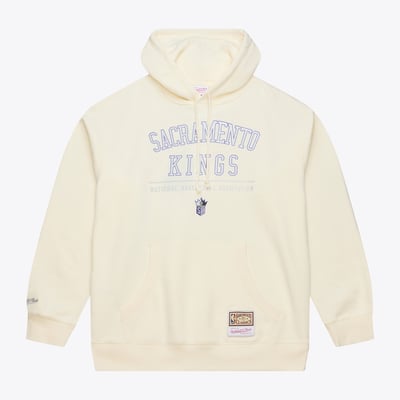 Sacramento Kings Mitchell & Ness Walk-Off Fleece Hoodie - Cream