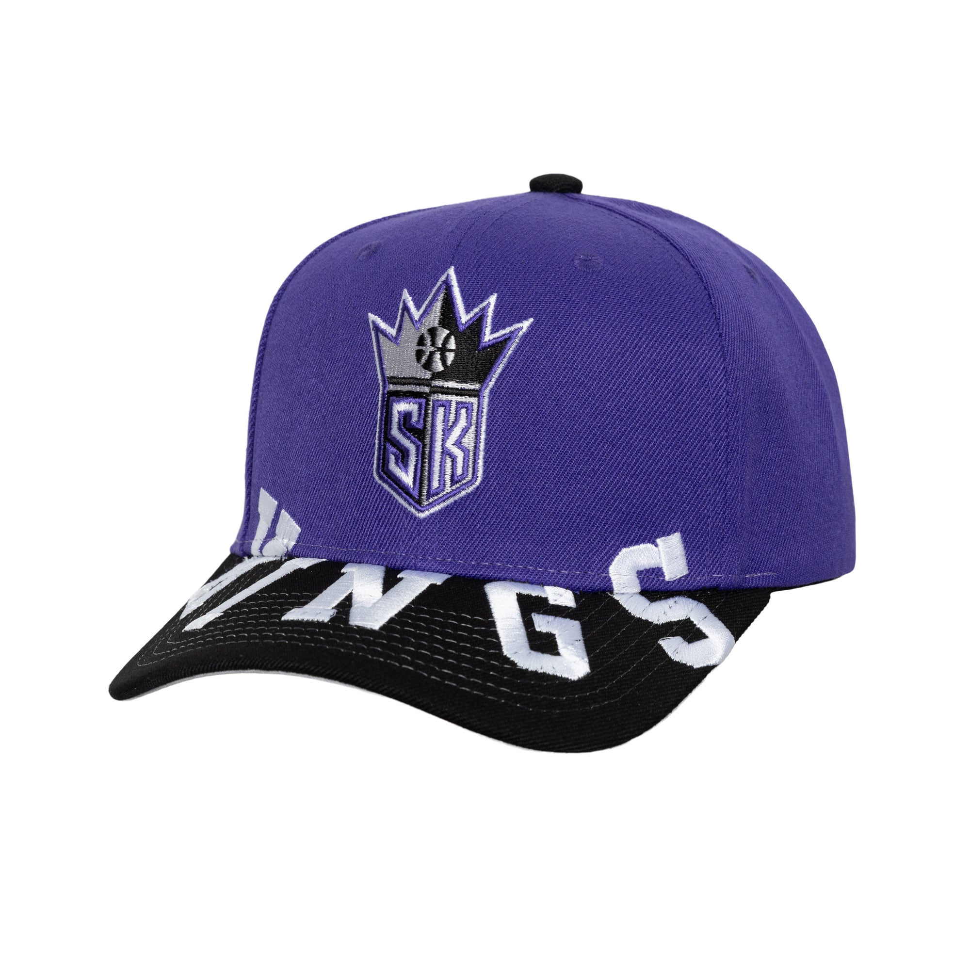 Men's Sacramento Kings Mitchell & Ness Purple/Black Underarch Two-Tone Pro Crown Snapback Hat
