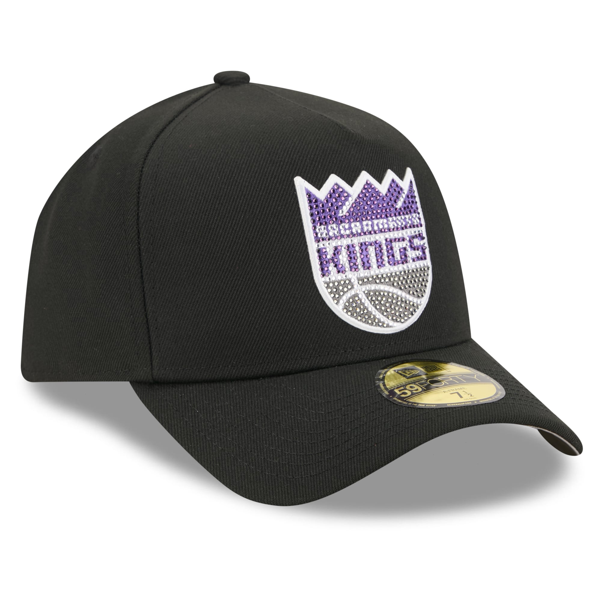 Men's New Era Black Sacramento Kings 2026 NBA Draft On-Stage Crystal A-Frame 59FORTY Fitted Hat