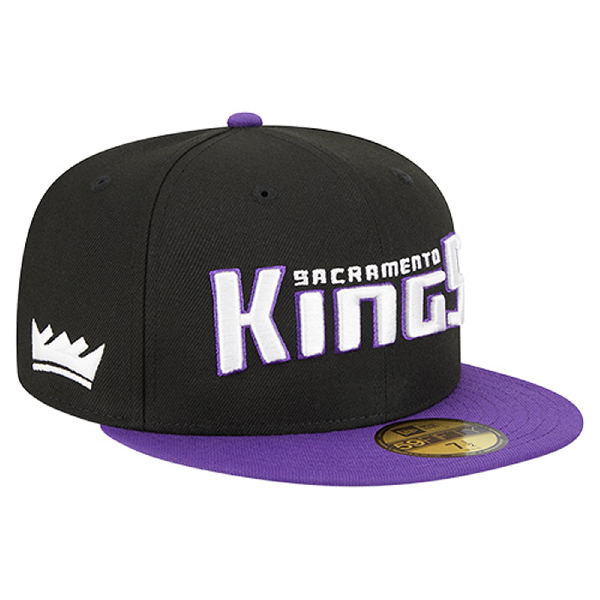 Men's New Era Black Sacramento Kings Statement Edition Jersey Hook 59Fifty Fitted Hat