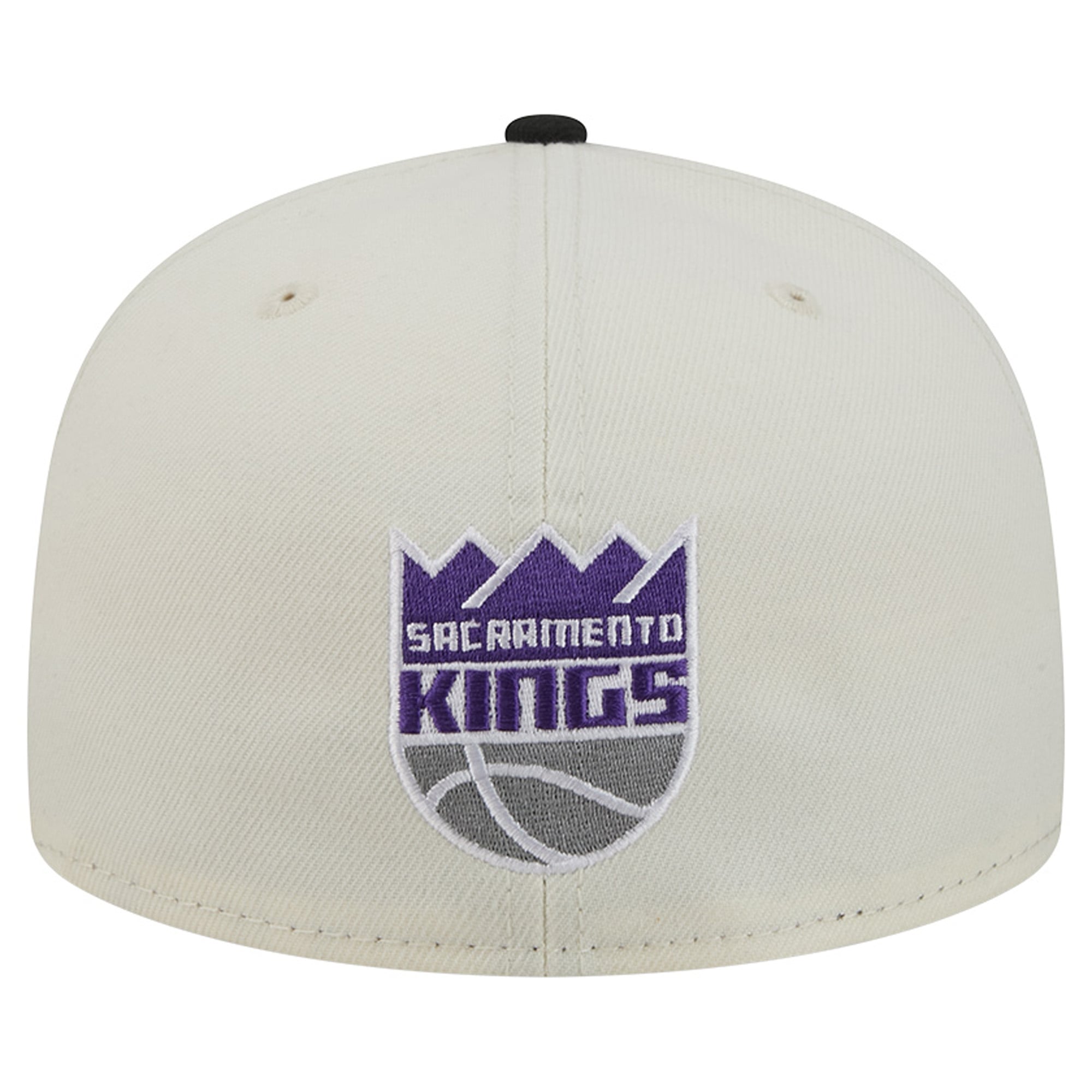 Men's New Era Cream/Black Sacramento Kings Deceptor 59FIFTY Fitted Hat
