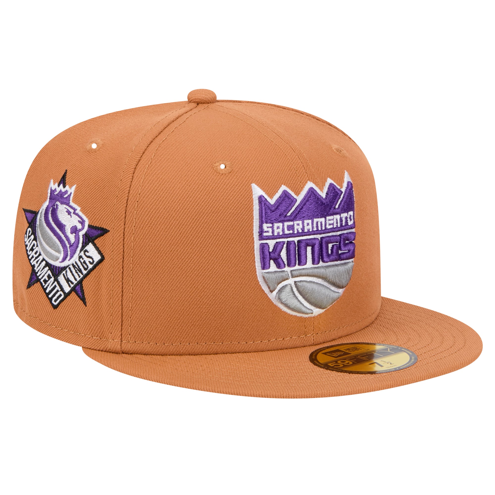 Men's Sacramento Kings New Era Tan Color Pack 59FIFTY Fitted Hat