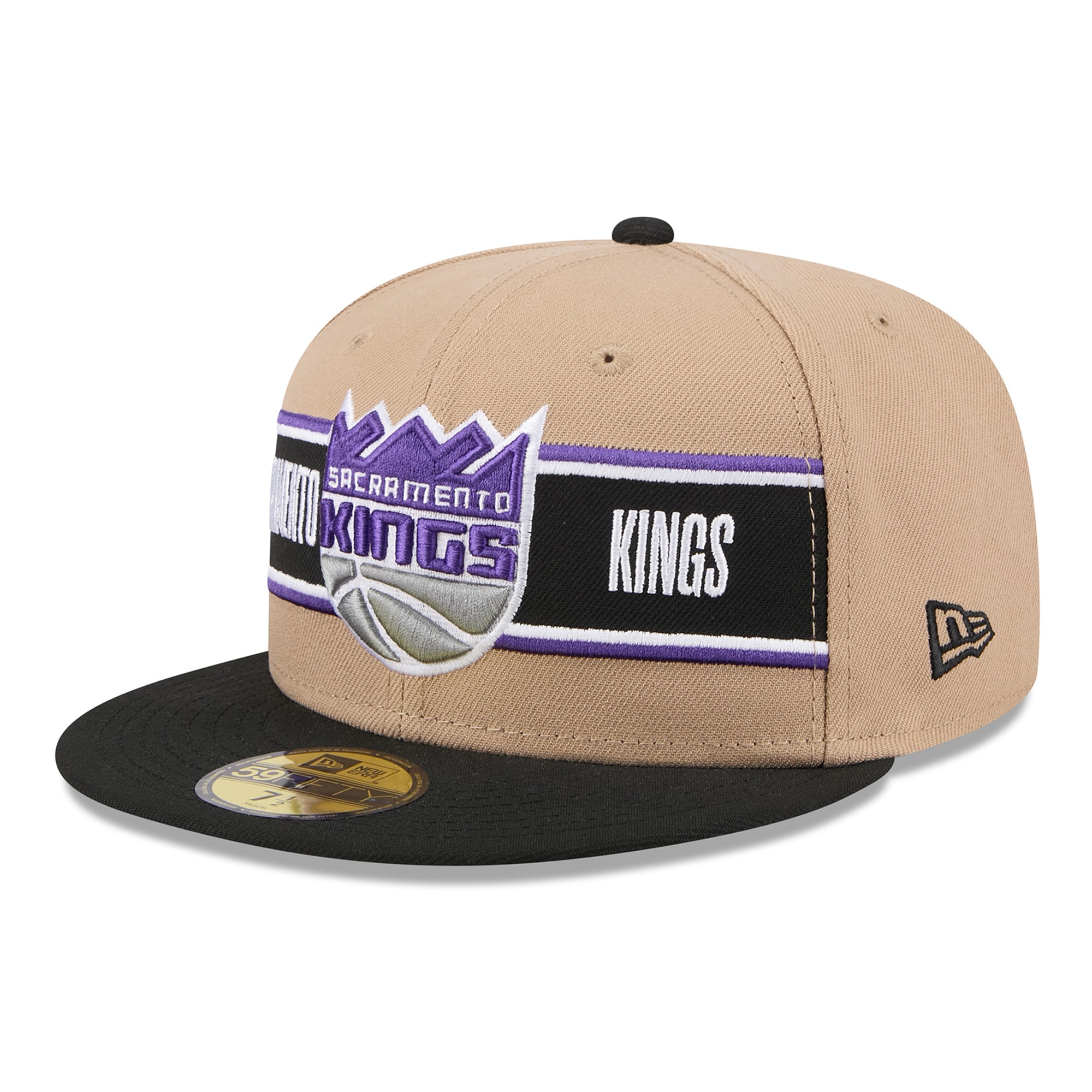 Men's Sacramento Kings New Era Tan/Black 2024 NBA Draft 59FIFTY Fitted Hat