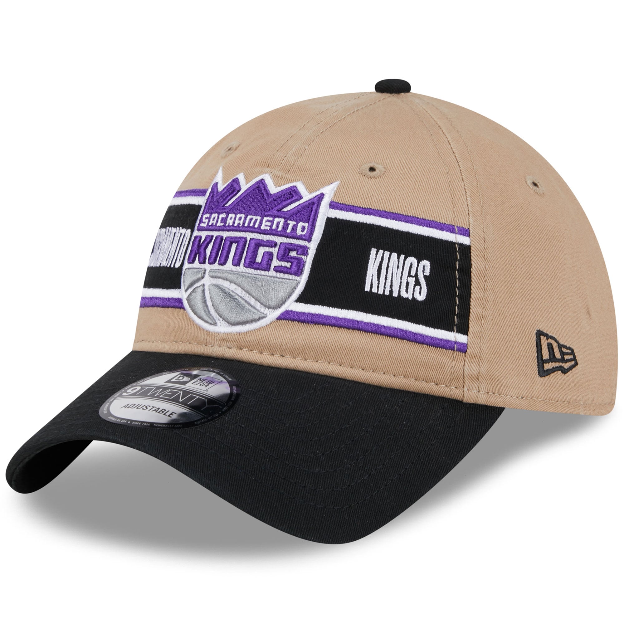 Men's Sacramento Kings New Era Tan/Black 2024 NBA Draft 9TWENTY Adjustable Hat