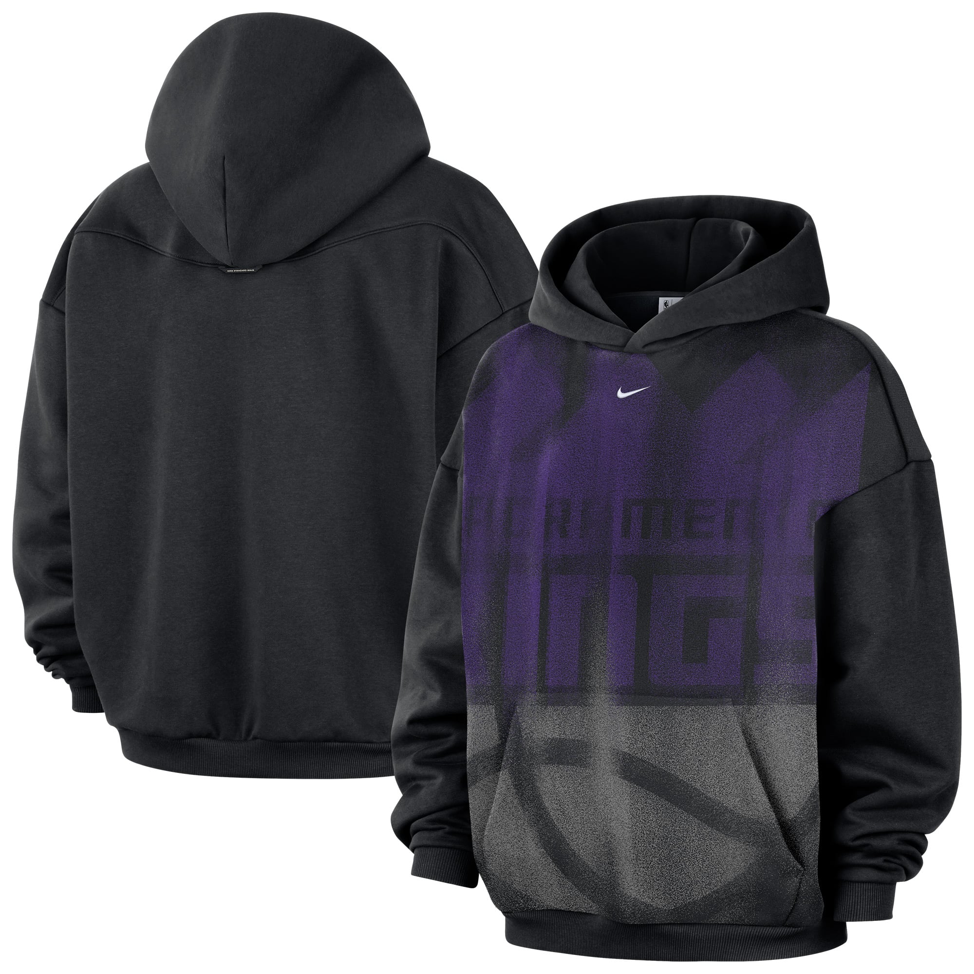 Sweat à capuche Nike noir Sacramento Kings 2026 Standard Issue Practice Icon Fleece pour homme