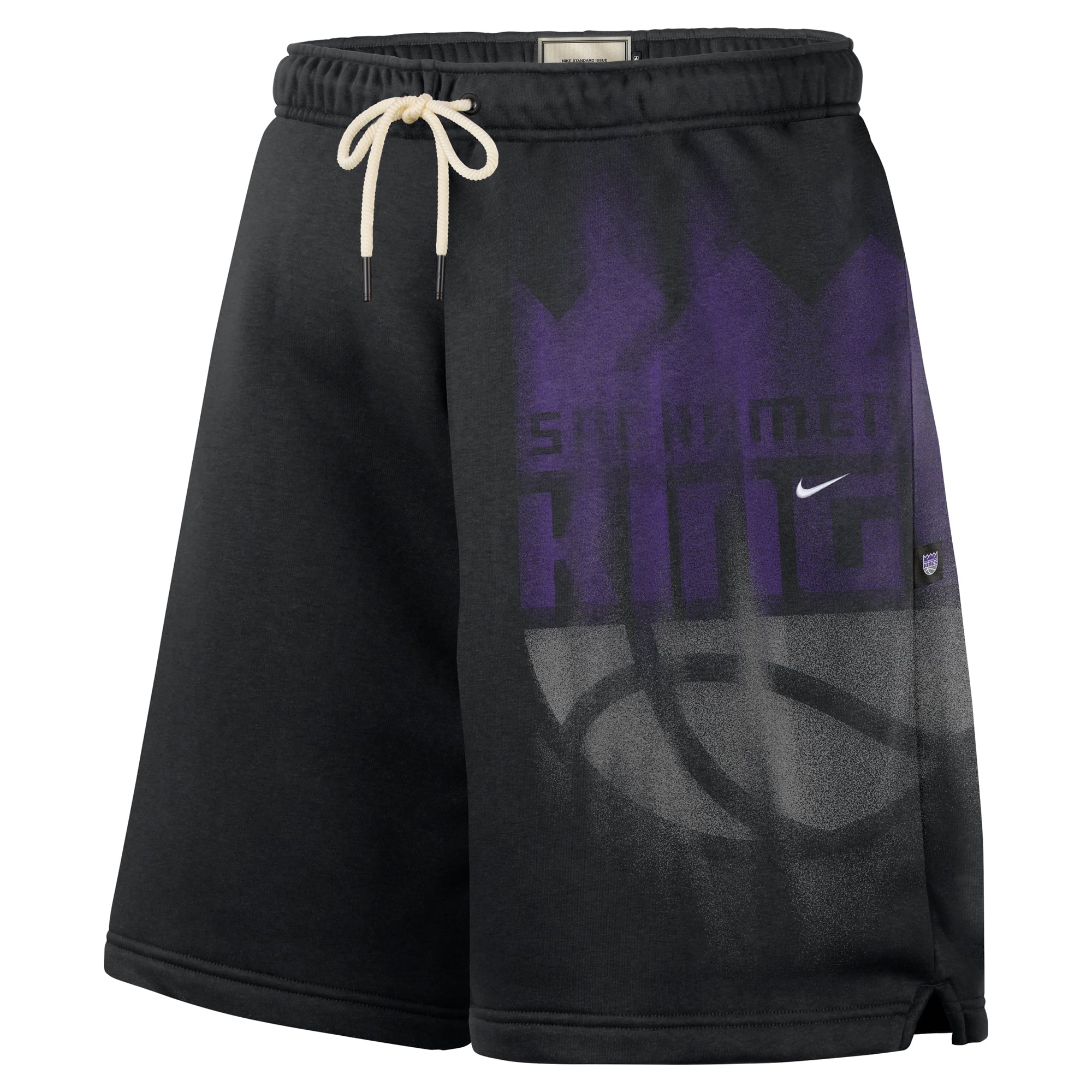 Short de sport Nike Black Sacramento Kings 2026 Standard Issue Practice Icon Fleece pour homme