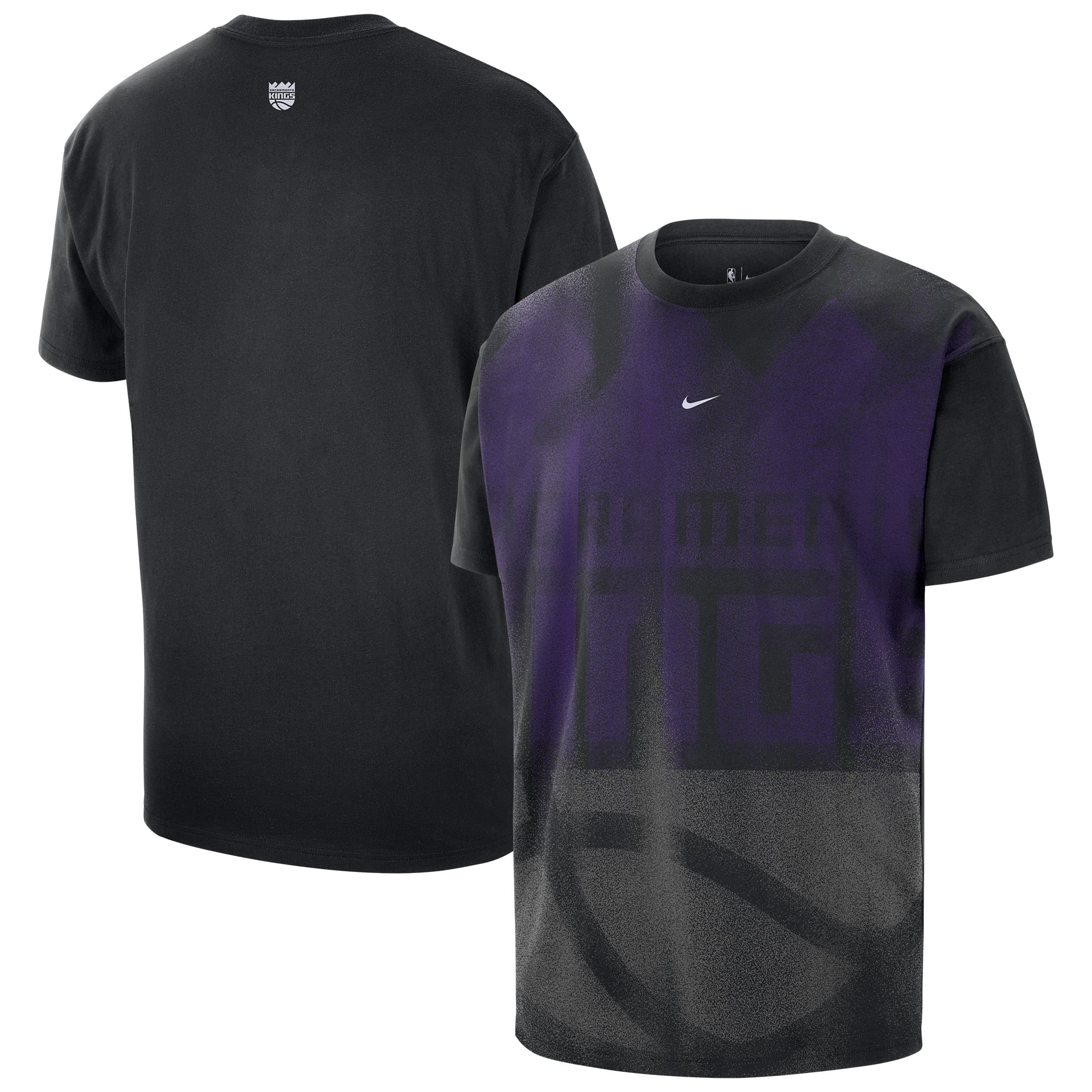 T-shirt d'entraînement Nike noir Sacramento Kings 2026 Standard Issue pour homme