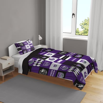 Sacramento Kings Pegasus Patchwork Plaid Two-Piece Twin/Twin XL Bed in a Bag Set