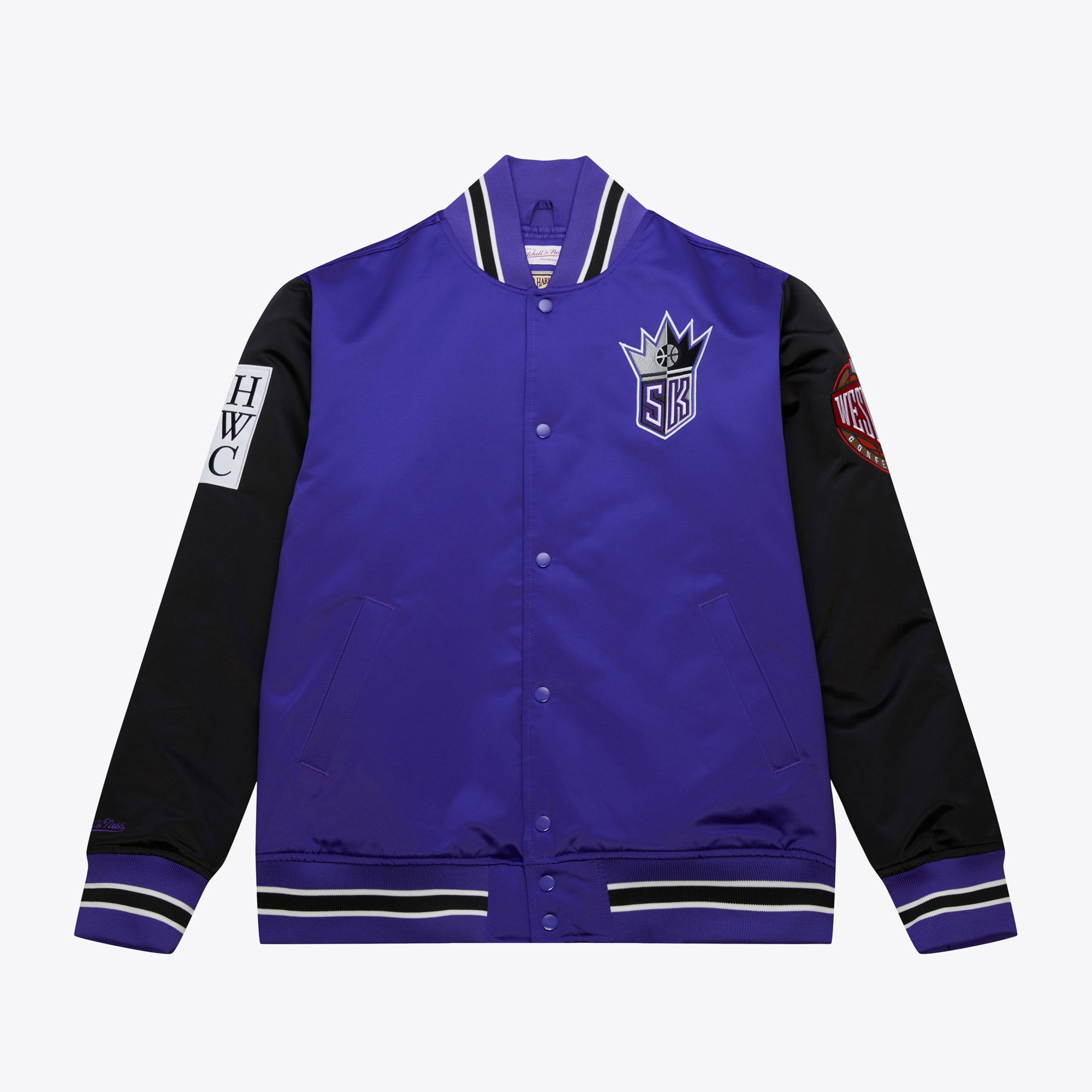 Sacramento Kings Purple Primetime Vintage Satin Full-Snap Jacket