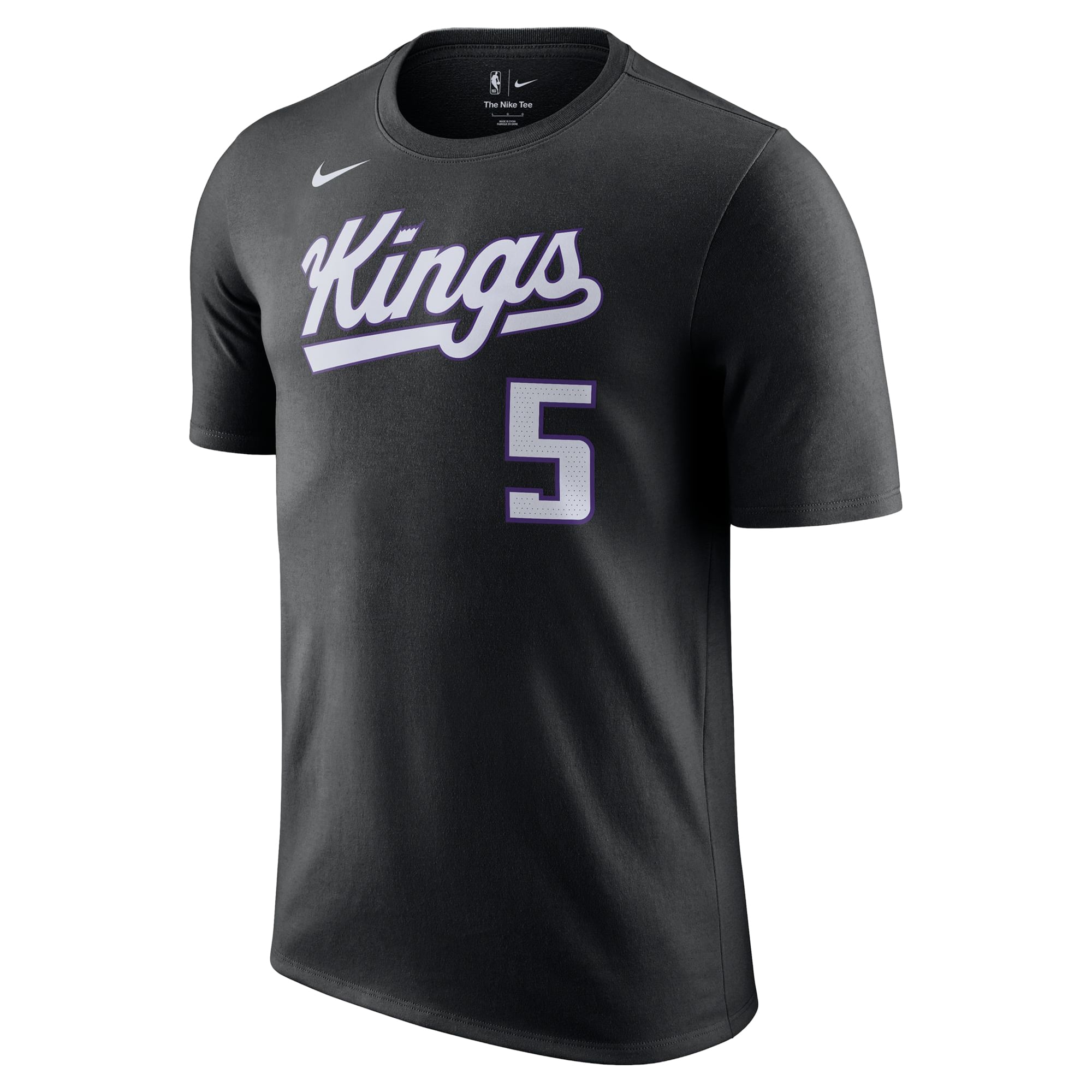 Unisex Nike Darius Acuff Jr. Black Sacramento Kings Icon Edition Name & Number T-Shirt