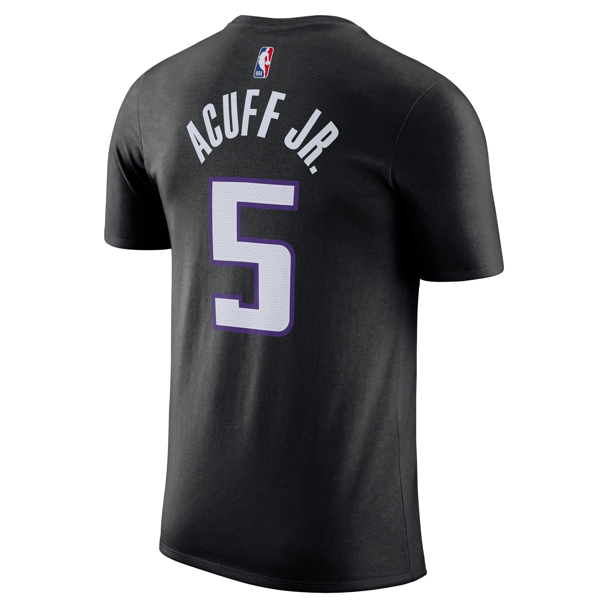 Unisex Nike Darius Acuff Jr. Black Sacramento Kings Icon Edition Name & Number T-Shirt