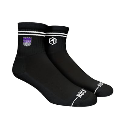  Sacramento Kings Rock Em Unisex Casual Stripe Quarter-Length Socks - Black