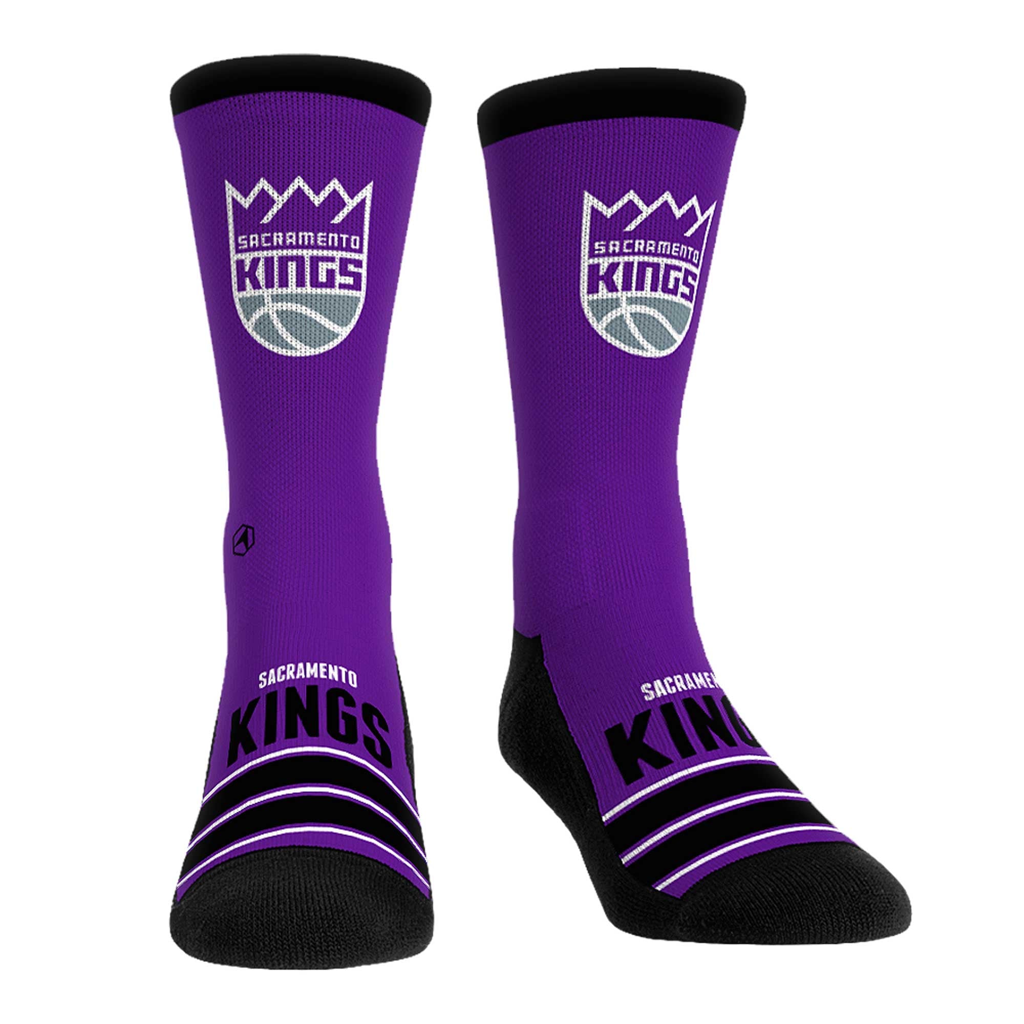 Chaussettes unisexes Rock Em Purple Sacramento Kings à rayures pour les matchs