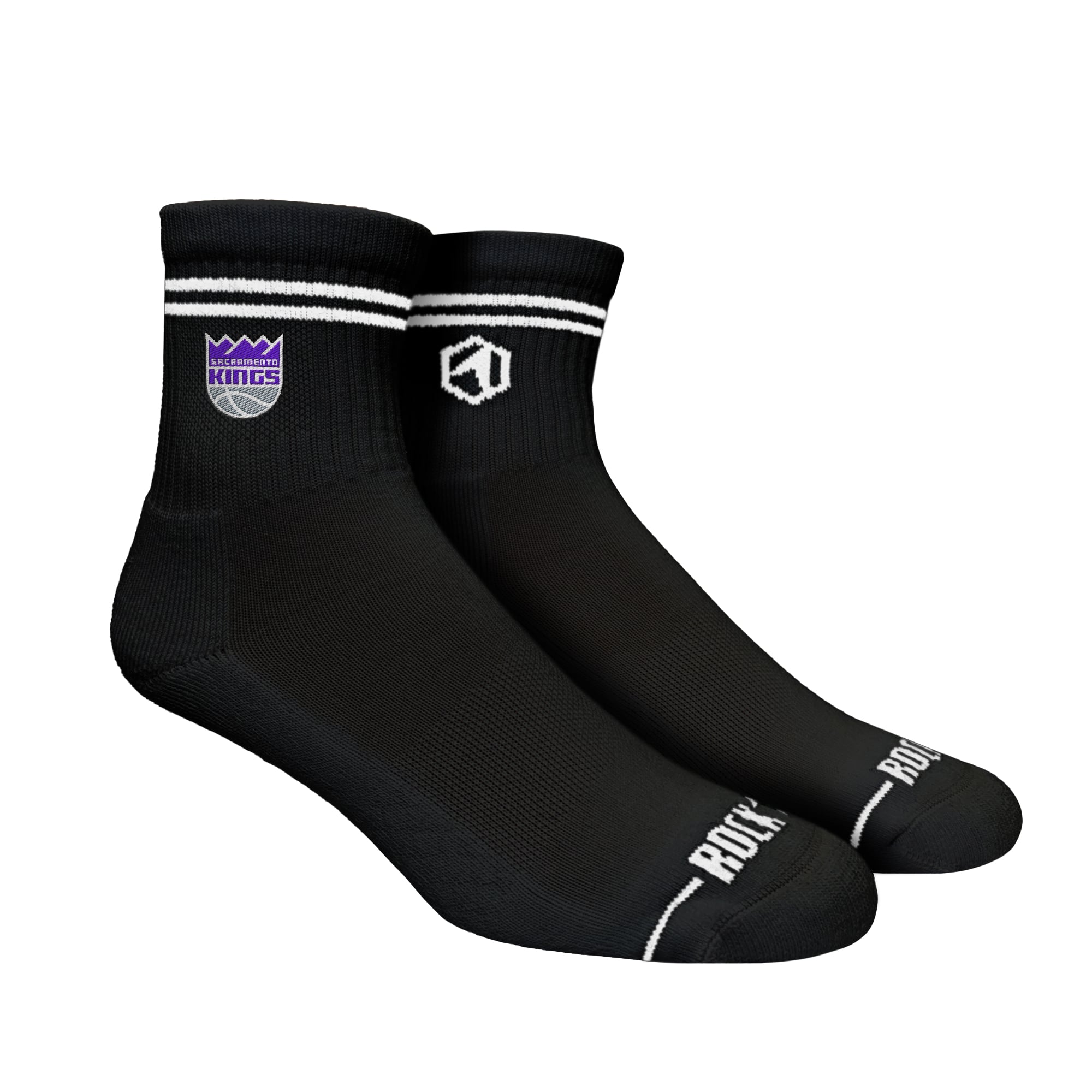 Unisex Rock Em Socks Sacramento Kings Casual Stripe Quarter-Length
