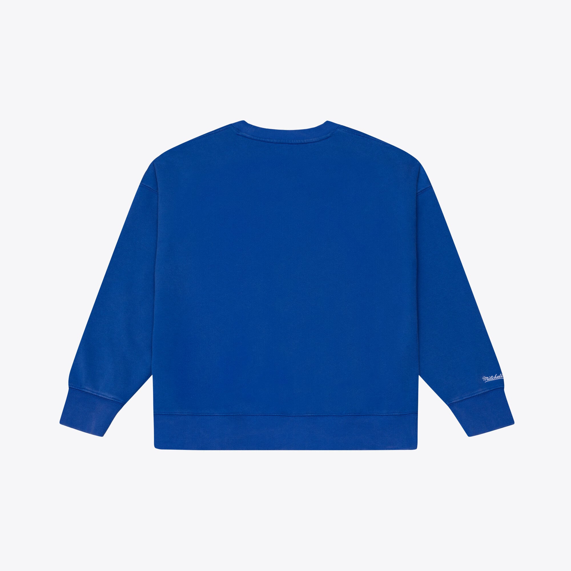 Women's Mitchell & Ness Blue Sacramento Kings Core Essentials Micro Logo Fleece Sweatshirt