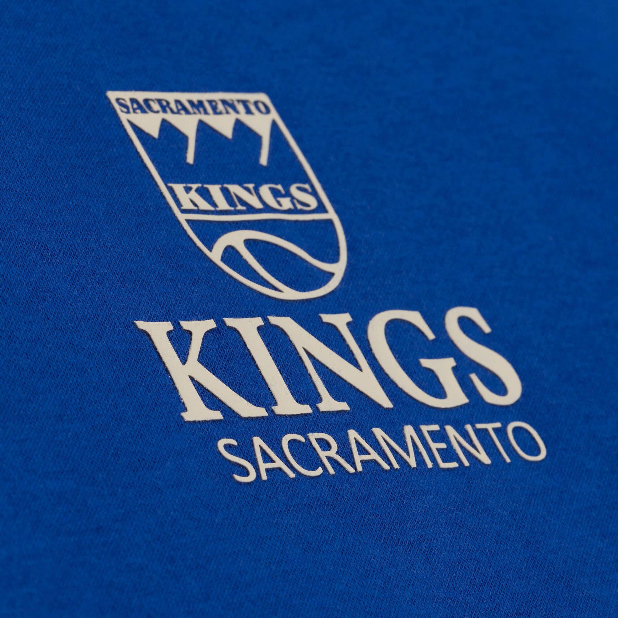 Women's Mitchell & Ness Blue Sacramento Kings Core Essentials Micro Logo Fleece Sweatshirt