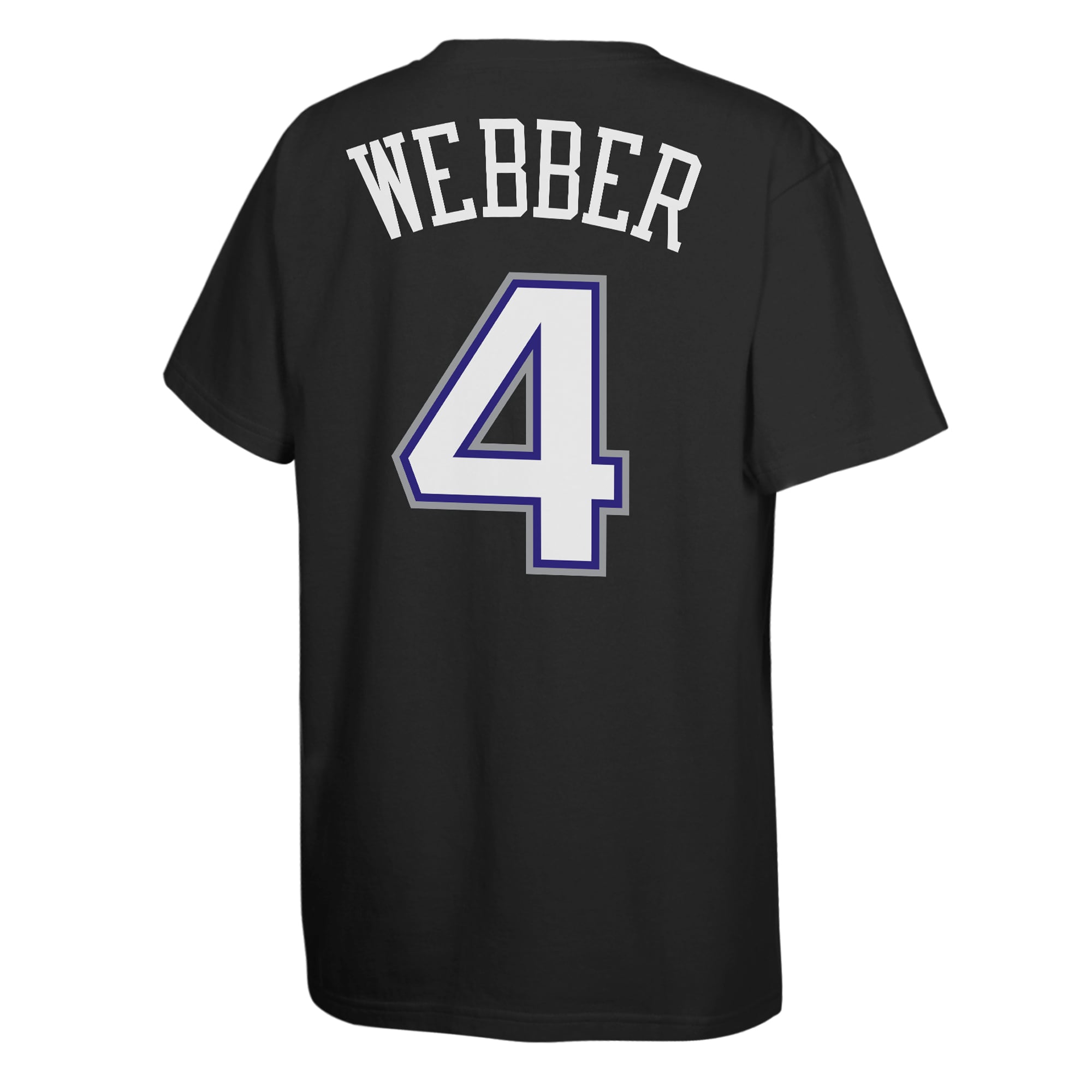 T-shirt Mitchell & Ness Chris Webber noir Sacramento Kings Hardwood Classics pour jeunes, avec nom et numéro