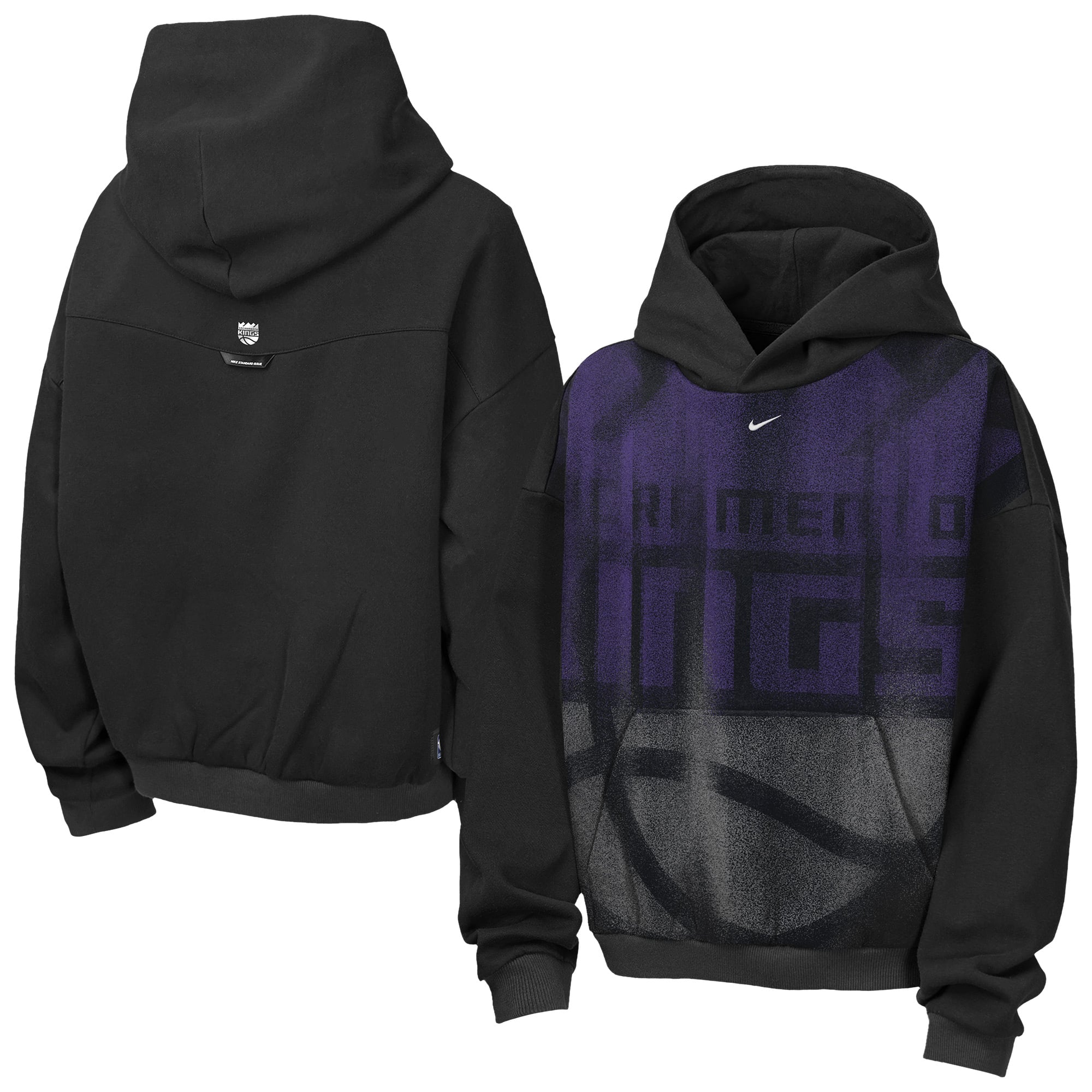 Sweat à capuche Nike noir Sacramento Kings 2026 Standard Issue Practice Icon Fleece pour enfant