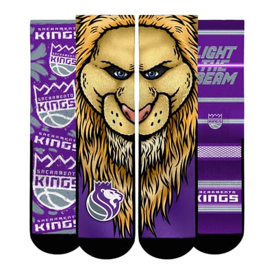  Sacramento Kings Rock Em Youth Fan Favorites Three-Pack Crew Socks Set - Purple