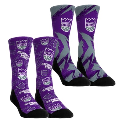  Sacramento Kings Rock Em Youth Game Day 2-Pack Crew Socks - Purple