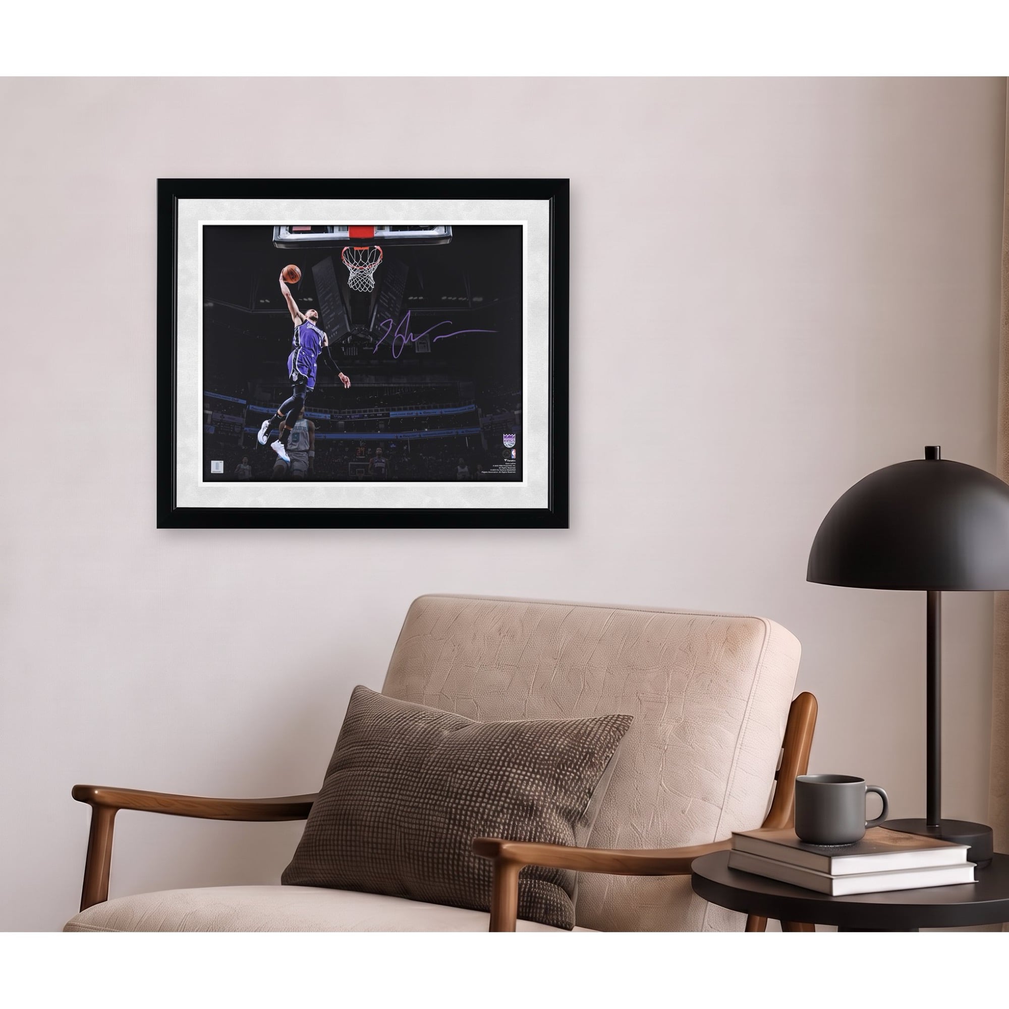 Zach LaVine Sacramento Kings Autographed 16" x 20" Dunking Spotlight Photograph