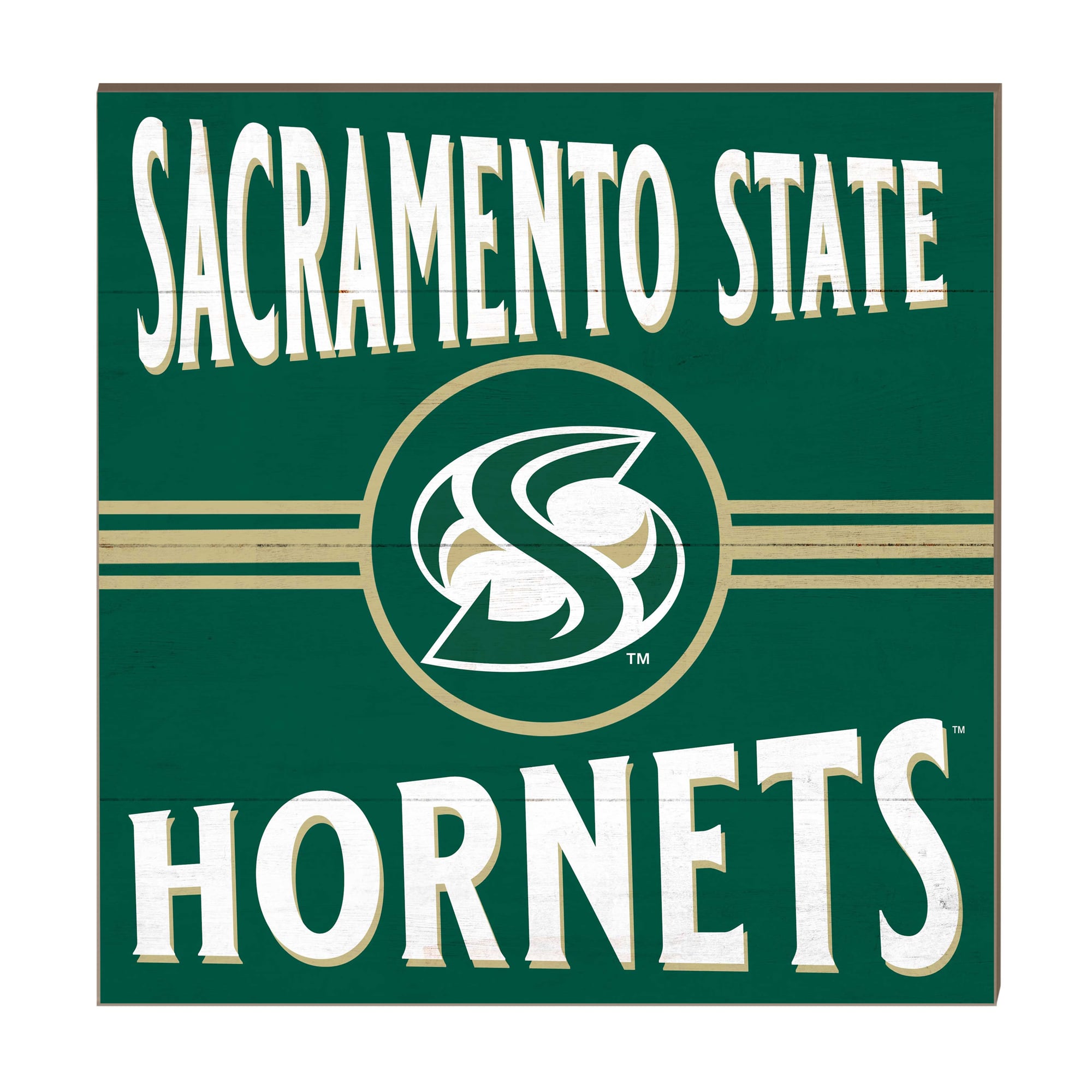 Sacramento State Hornets 10'' x 10'' Retro Team Sign