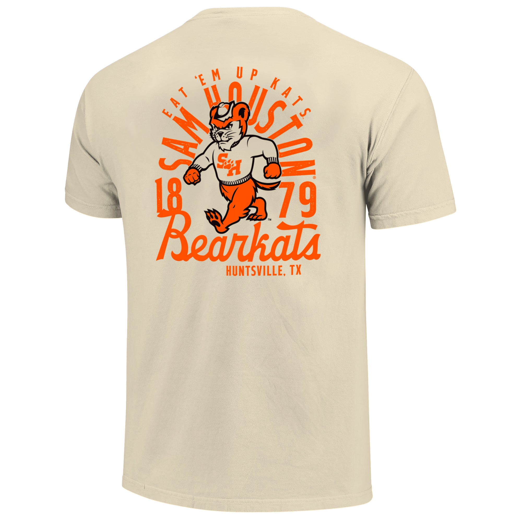 T-shirt crème pour homme avec logo de la mascotte des Houston State Bearkats