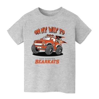 Sam Houston State Bearkats Vive La Fete Youth On My Way T-Shirt - Gray
