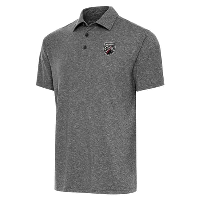  San Antonio FC Antigua Tall Par 3 Polo - Heather Black