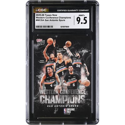  San Antonio Spurs 2025-26 Topps Now Western Conference Champions #WCSA CGC Authenticated MINT+ 9.5 Card