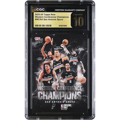  San Antonio Spurs 2025-26 Topps Now Western Conference Champions #WCSA CGC Authenticated PRISTINE 10 Card