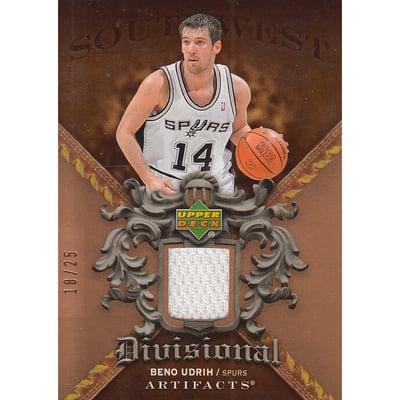 2007-08 Artifacts Divisional Artifacts Copper #DAUD Beno Udrih