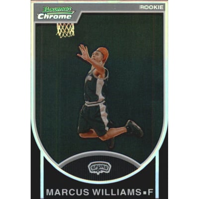 2007-08 Bowman Chrome Refractors Black #126 Marcus Williams