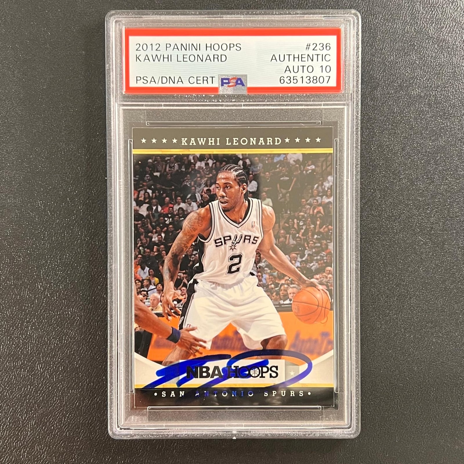 2012 Panini Hoops #236 Kawhi Leonard Signed Rookie Card Auto 10 