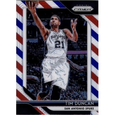 2018-19 Panini Prizm Prizms Red White and Blue #225 Tim Duncan