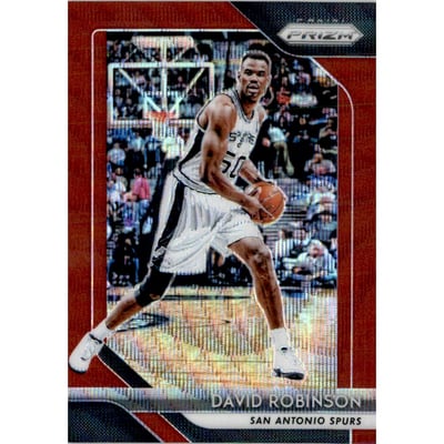 2018-19 Panini Prizm Prizms Ruby Wave #195 David Robinson