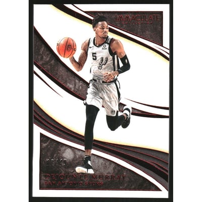 2019-20 Immaculate Collection Red #82 Dejounte Murray