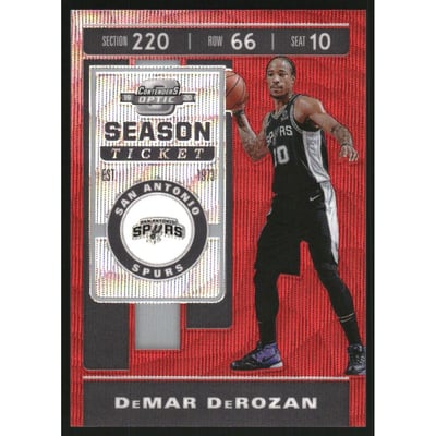 2019-20 Panini Contenders Optic Red Wave #30 DeMar DeRozan