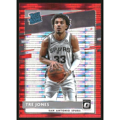 2020-21 Donruss Optic Red Pulsar #188 Tre Jones RR
