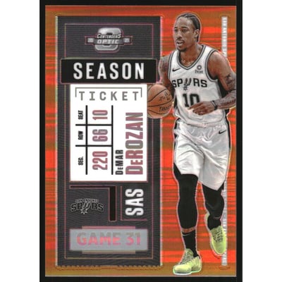 2020-21 Panini Contenders Optic Orange #66 DeMar DeRozan