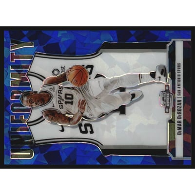 2020-21 Panini Contenders Optic Uniformity Blue Cracked Ice #20 DeMar DeRozan