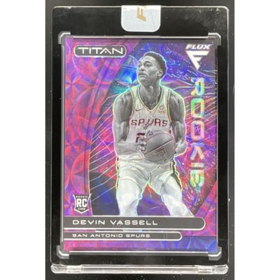 2020-21 Panini Flux Titan Rookies Purple Scope FOTL #36 Devin Vassell RC /38