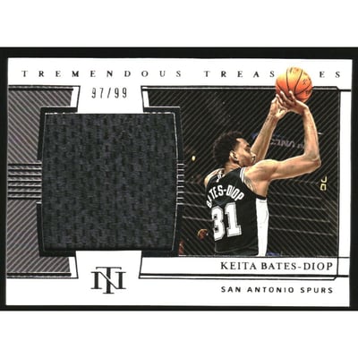2020-21 Panini National Treasures Tremendous Treasures Relics #25 Keita Bates-Diop/99
